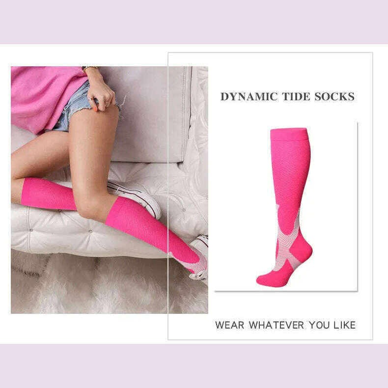 KIMLUD, New Arrival Stockings Compression Golf Sport Socks Medical Nursing Stockings Prevent Varicose Veins Socks Fit For Rugby Socks, KIMLUD Womens Clothes