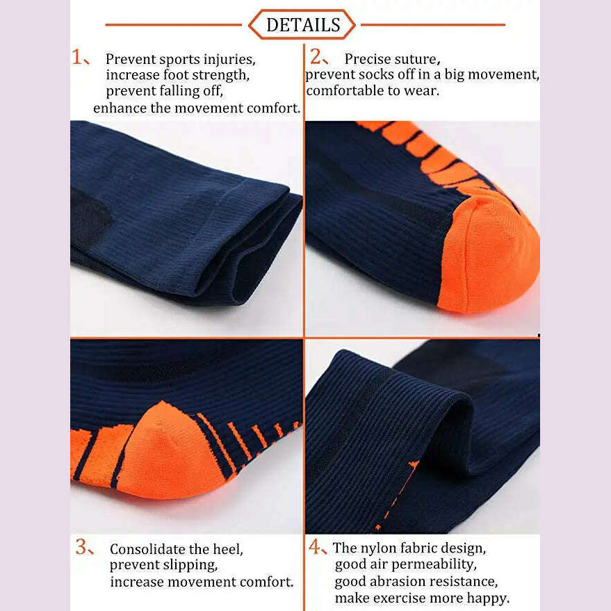 KIMLUD, New Arrival Stockings Compression Golf Sport Socks Medical Nursing Stockings Prevent Varicose Veins Socks Fit For Rugby Socks, KIMLUD Womens Clothes