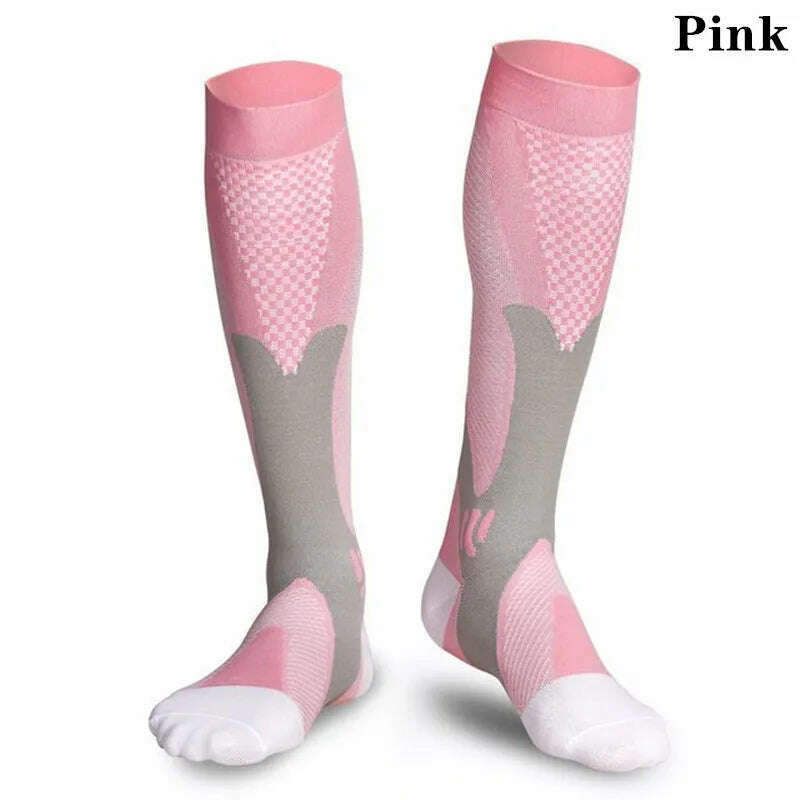 KIMLUD, New Arrival Stockings Compression Golf Sport Socks Medical Nursing Stockings Prevent Varicose Veins Socks Fit For Rugby Socks, YSZ02-Pink / S-M EU 35-41, KIMLUD APPAREL - Womens Clothes