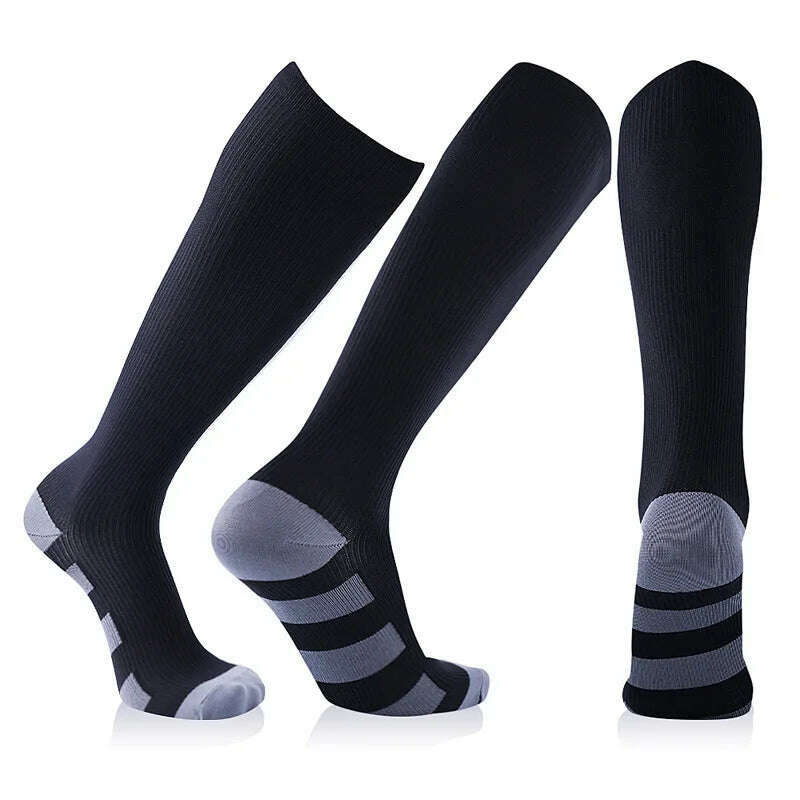 KIMLUD, New Arrival Stockings Compression Golf Sport Socks Medical Nursing Stockings Prevent Varicose Veins Socks Fit For Rugby Socks, YS102-Black / S-M EU 35-41, KIMLUD APPAREL - Womens Clothes