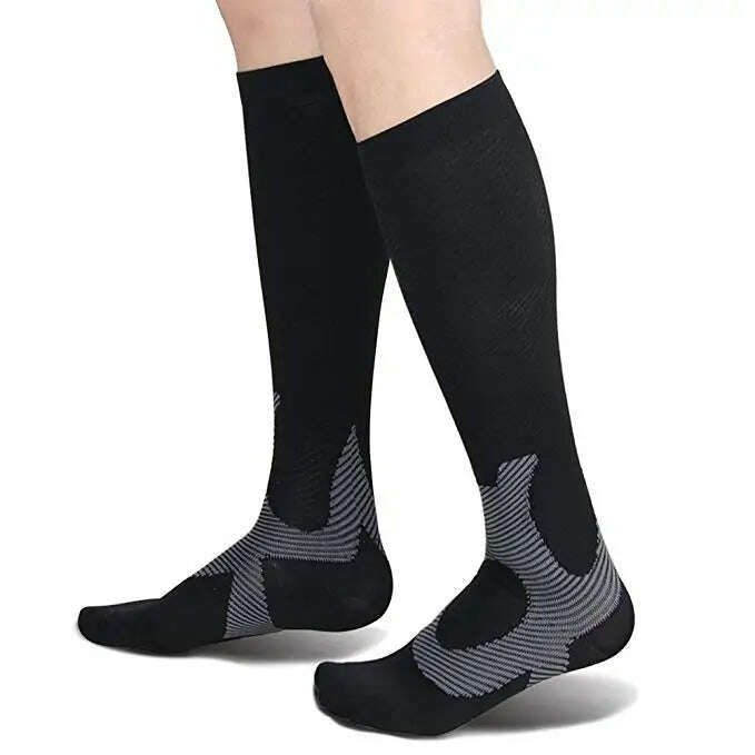 KIMLUD, New Arrival Stockings Compression Golf Sport Socks Medical Nursing Stockings Prevent Varicose Veins Socks Fit For Rugby Socks, YS009-Black / S-M EU 35-41, KIMLUD APPAREL - Womens Clothes