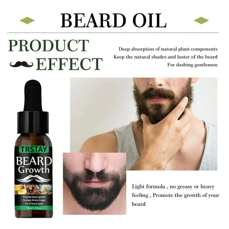 KIMLUD, NEW Beard Hair Growth Essential Oil Anti Hair Loss Product Natural Mustache Regrowth Oil for Men Nourishing Beard Care Roller, KIMLUD Womens Clothes