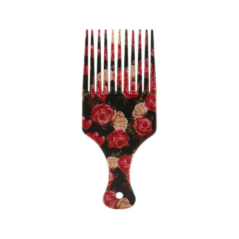 New Beauty Girl Afro Comb Curly Hair Brush Salon Hairdressing Styling Long Tooth Styling Pick Drop Shipping Professional - KIMLUD