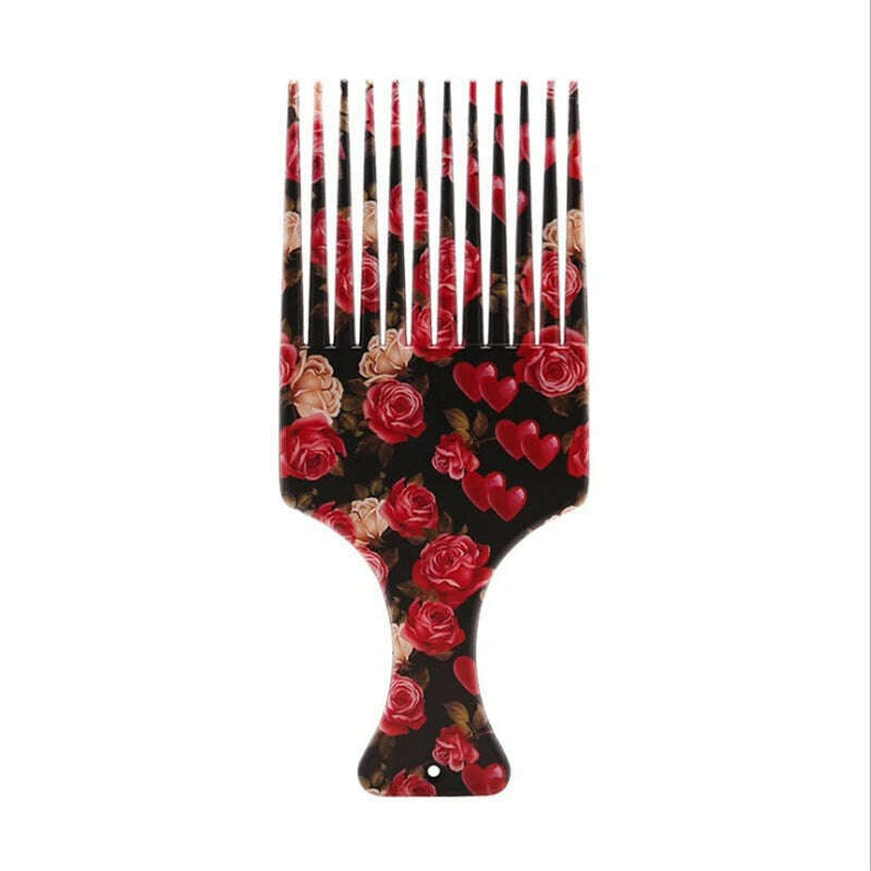 KIMLUD, New Beauty Girl Afro Comb Curly Hair Brush Salon Hairdressing Styling Long Tooth Styling Pick Drop Shipping Professional, KIMLUD Womens Clothes