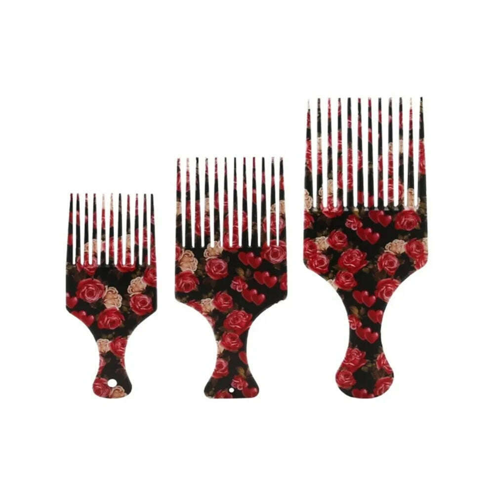 New Beauty Girl Afro Comb Curly Hair Brush Salon Hairdressing Styling Long Tooth Styling Pick Drop Shipping Professional - KIMLUD