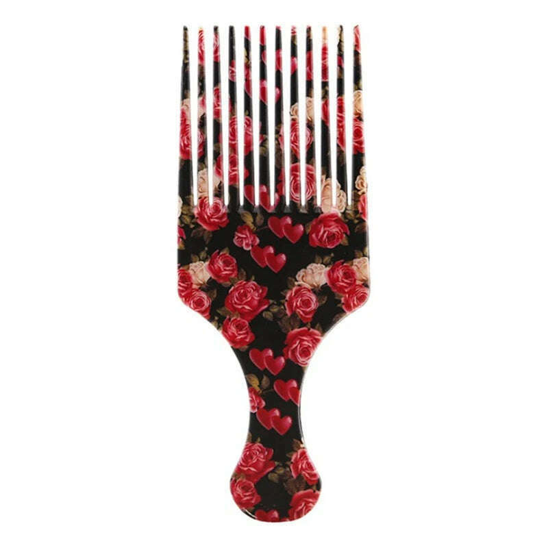 New Beauty Girl Afro Comb Curly Hair Brush Salon Hairdressing Styling Long Tooth Styling Pick Drop Shipping Professional - KIMLUD