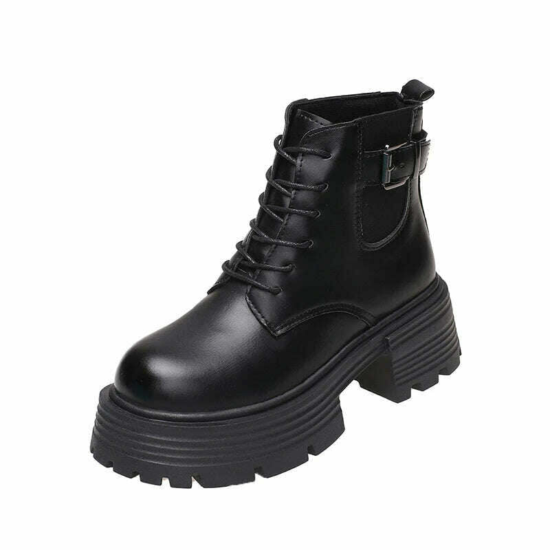 KIMLUD, New British Style Princess Anime Student Cosplay PU Leather Shoes Women Japanese Party Korean Cute College School Single Boots, KIMLUD Womens Clothes