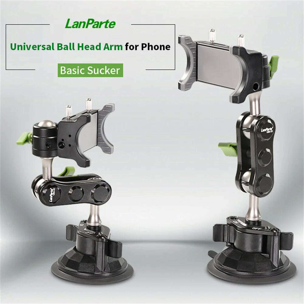 New Car Mobile Phone Holder For Car Shooting Camera Navigation Universal 360 Ball Head Arm Rotary Selfile Suction Cup Bracket - KIMLUD