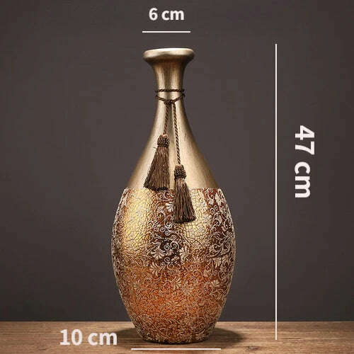 KIMLUD, New Chinese-style Home Decoration Ceramics Vase Living Room Decoration TV Cabinet Porch Model Room Decoration Luxury Decals, Ceramics  47cm, KIMLUD APPAREL - Womens Clothes