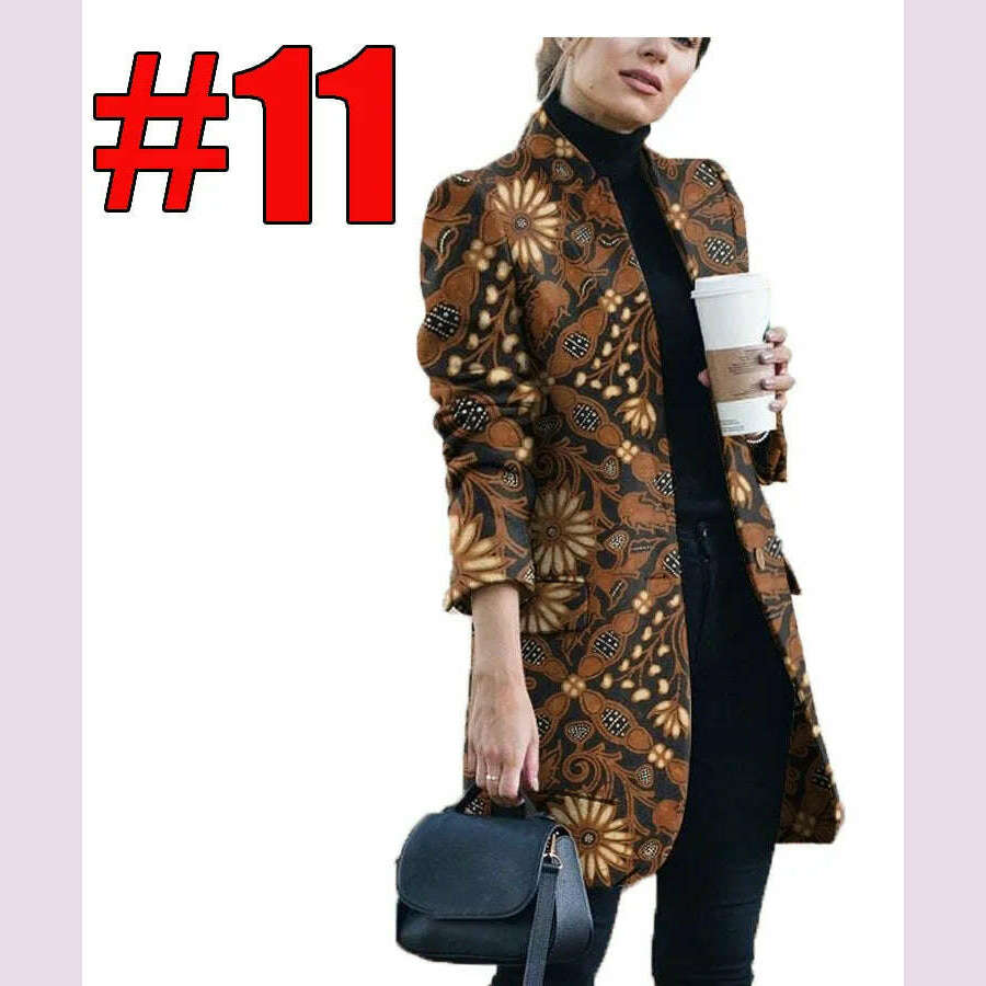 KIMLUD, New Fashion Women Casual All Match Coats Jackets Autumn Winter Solid Color Jacket Stand Up Collar Ladies Woolen Coat, MULTI / L, KIMLUD APPAREL - Womens Clothes