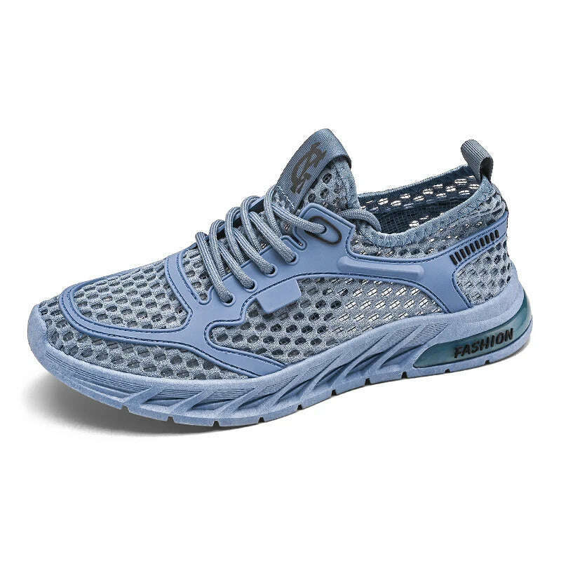 KIMLUD, New Fashionable Men's Delicate Comfortable Flexible Breathable Anti Slip Wear-resistant Mesh Casual Sports Shoes Sneakers, Blue / 39, KIMLUD APPAREL - Womens Clothes