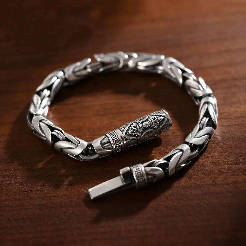 New Handmade Retro Men's Safety Woven Bracelet Pestle Trendy Hip-hop Niche Thai Bracelet Jewelry - KIMLUD