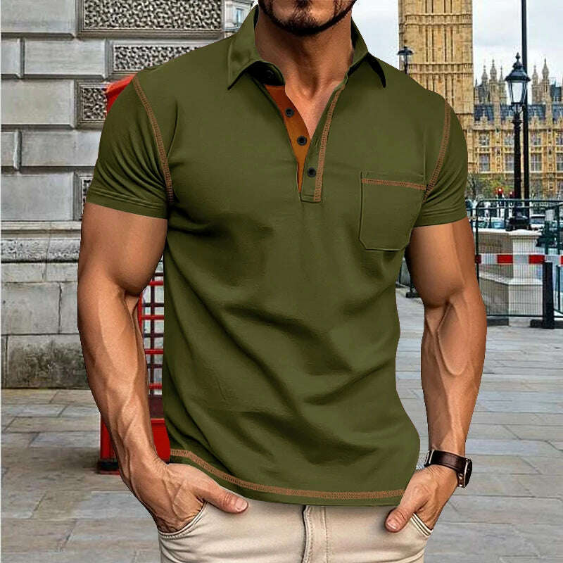 KIMLUD, New high quality Summer Men's polo shirt zipper Stylish, casual, Business T-shirt Sports Breathable top print, 6 / XXL, KIMLUD APPAREL - Womens Clothes