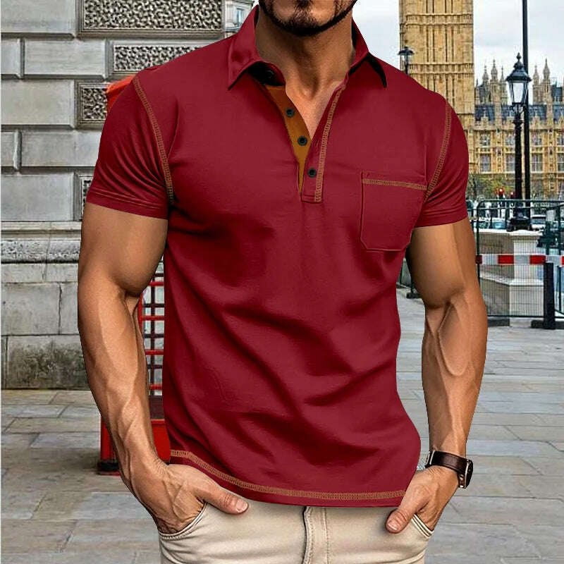 KIMLUD, New high quality Summer Men's polo shirt zipper Stylish, casual, Business T-shirt Sports Breathable top print, 4 / S, KIMLUD APPAREL - Womens Clothes