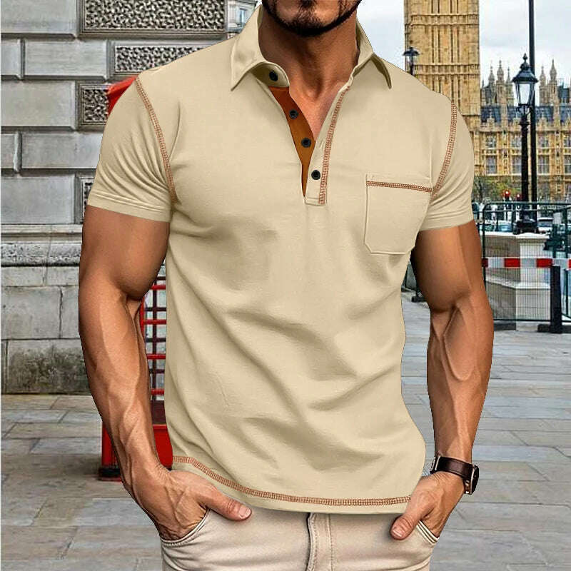 KIMLUD, New high quality Summer Men's polo shirt zipper Stylish, casual, Business T-shirt Sports Breathable top print, 3 / XXL, KIMLUD APPAREL - Womens Clothes