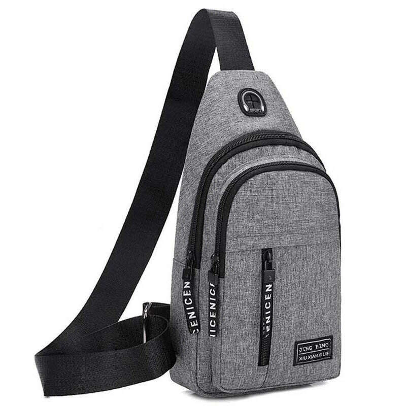 New Men Shoulder Bags Chest Bag Multifuncional Crossbody Bags Travel Sling Bag - KIMLUD