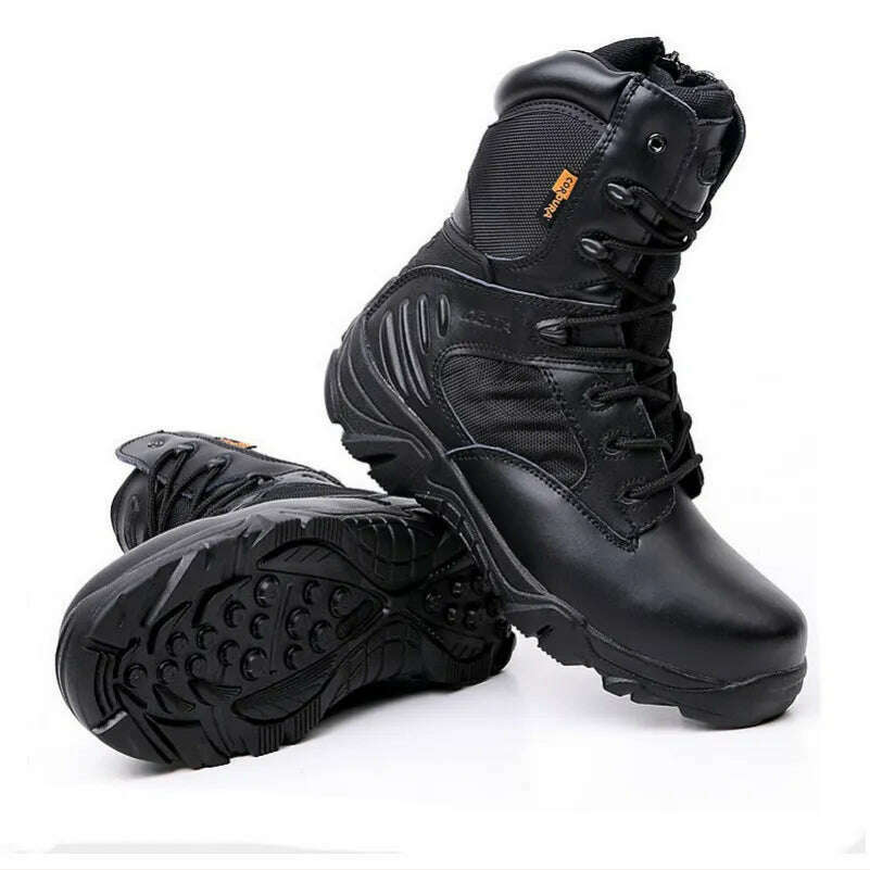 KIMLUD, New Men&#39;s Military Boots Special Forces Tactical Desert Combat Boots Lace-up Army Boots Winter Ankle Boots Men Plus Size 39-47, black / 6, KIMLUD APPAREL - Womens Clothes