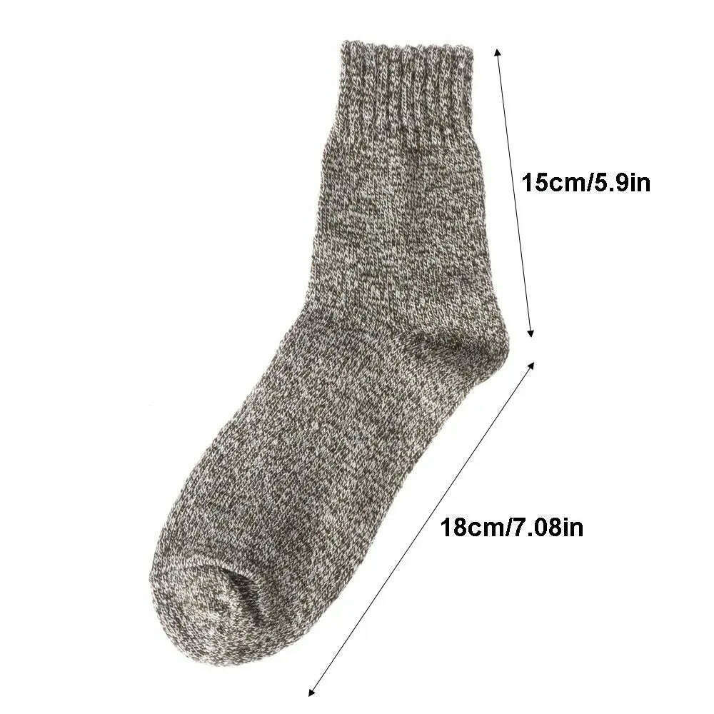 KIMLUD, New Men's Wool Socks Stripe Casual Calcetines Hombre Thick Cotton Socks Winter Warm Socks Male Soft Skin-friendly, KIMLUD Womens Clothes