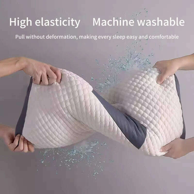 New Neck Pillow Help Sleep And Protect The Neck Cervical Orthopedic Household Soybean Fiber Massage SPA Pillow For Sleeping - KIMLUD