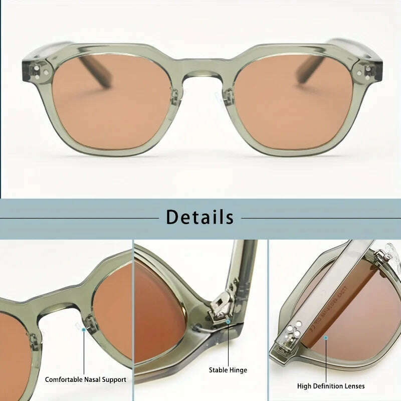 KIMLUD, New Retro Polarized TR90 Frame Men's Sunglasses Fashion Polygon Women Sunglasses Male Outddor High Quality Travel UV400 Eyewear, KIMLUD Womens Clothes