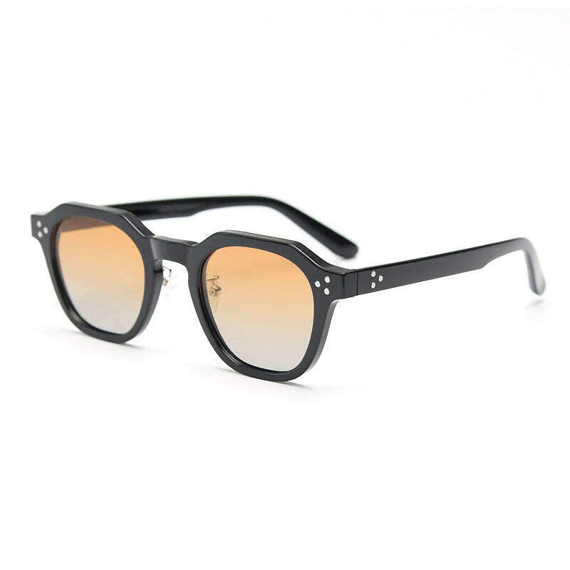 KIMLUD, New Retro Polarized TR90 Frame Men's Sunglasses Fashion Polygon Women Sunglasses Male Outddor High Quality Travel UV400 Eyewear, C12 Sunset orange / CHINA, KIMLUD Womens Clothes