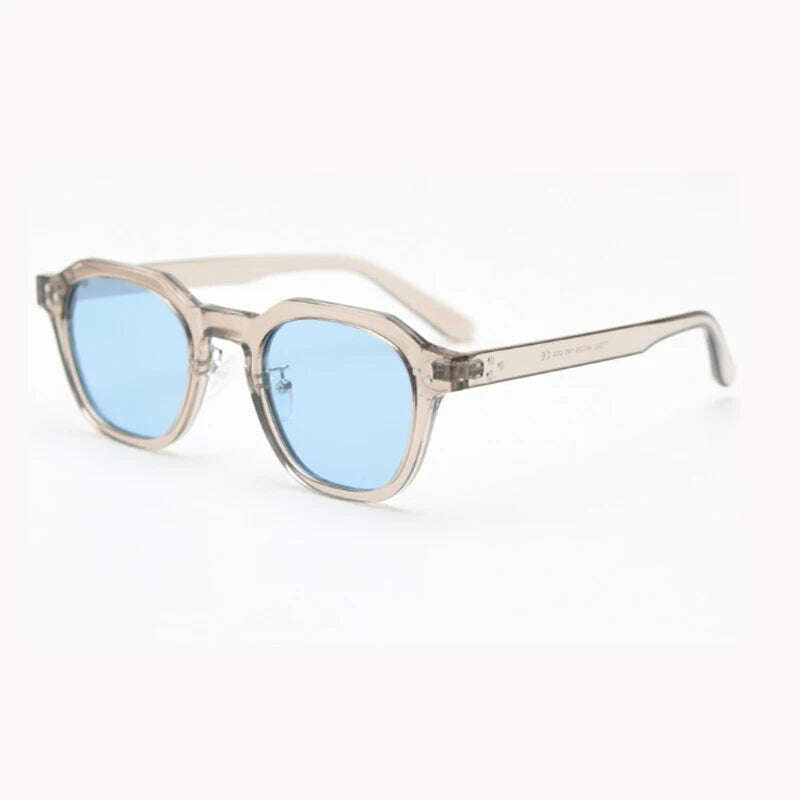 KIMLUD, New Retro Polarized TR90 Frame Men's Sunglasses Fashion Polygon Women Sunglasses Male Outddor High Quality Travel UV400 Eyewear, C06 Translucent blue / CHINA, KIMLUD Womens Clothes