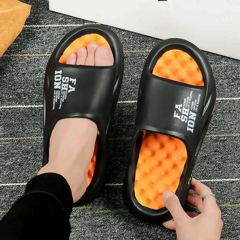 KIMLUD, New Summer Men Massage Slippers Sides Indoor Outdoor Sandals Beach Casual Shoes Soft Sole Slides Men Flip-flops Men's Sandals, KIMLUD Womens Clothes