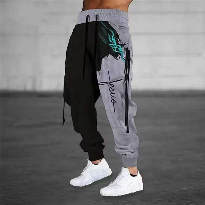 KIMLUD, New Wide Leg Men's Sweatpants 3D Print Y2k Pants Man Casual Golf Joggers Long Outdoor Hip Hop Male Loose Trousers Gym Tracksuit, M080101-XLJ000915 / 2XL, KIMLUD APPAREL - Womens Clothes