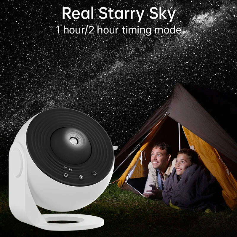 KIMLUD, Night Light Galaxy Projector Starry Sky Projector 360° Rotate Planetarium Lamp For Kids Bedroom Valentines Day Gift Wedding Deco, KIMLUD Womens Clothes