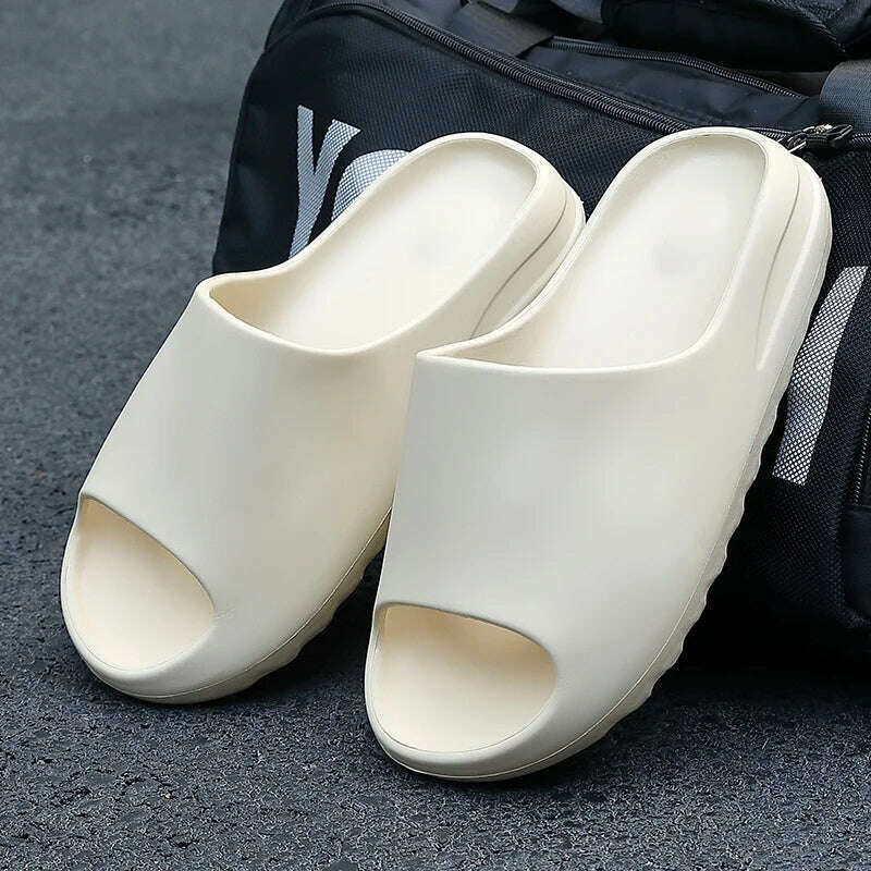 KIMLUD, Non-slip Summer Man Slippers Thick Platform Fashion Women Shoes Beach Outdoor House Couples Bathroom Soft Woman Slippers Flats, KIMLUD Womens Clothes