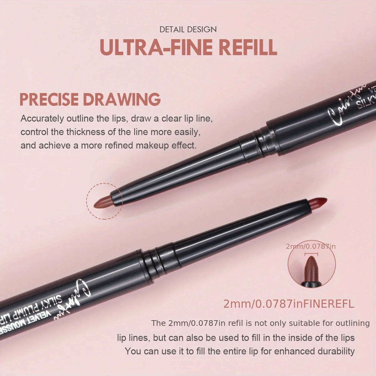 KIMLUD, Nude Brown Lip Liner Pencil Lipstick Matte Smooth Waterproof Lipliner Long Lasting Non-stick Cup Lipstick Pen Beauty Makeup, KIMLUD Womens Clothes