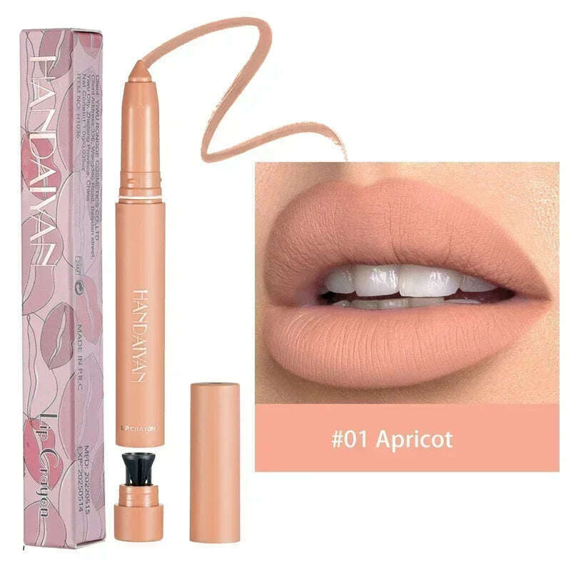 KIMLUD, Nude Brown Lipliner Pen Waterproof Sexy Red Matte Contour Tint Lipstick Lasting Non-stick Cup Lipliner Pen Lips Makeup Cosmetic, B01, KIMLUD APPAREL - Womens Clothes