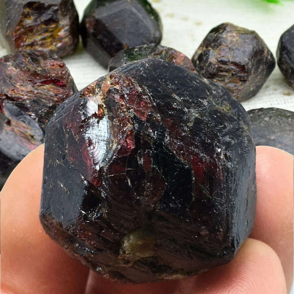 KIMLUD, Original  Natural  Red Garnet Crystal Gemstone Rough Stone Mineral Specimen Healing Quartz, KIMLUD Womens Clothes