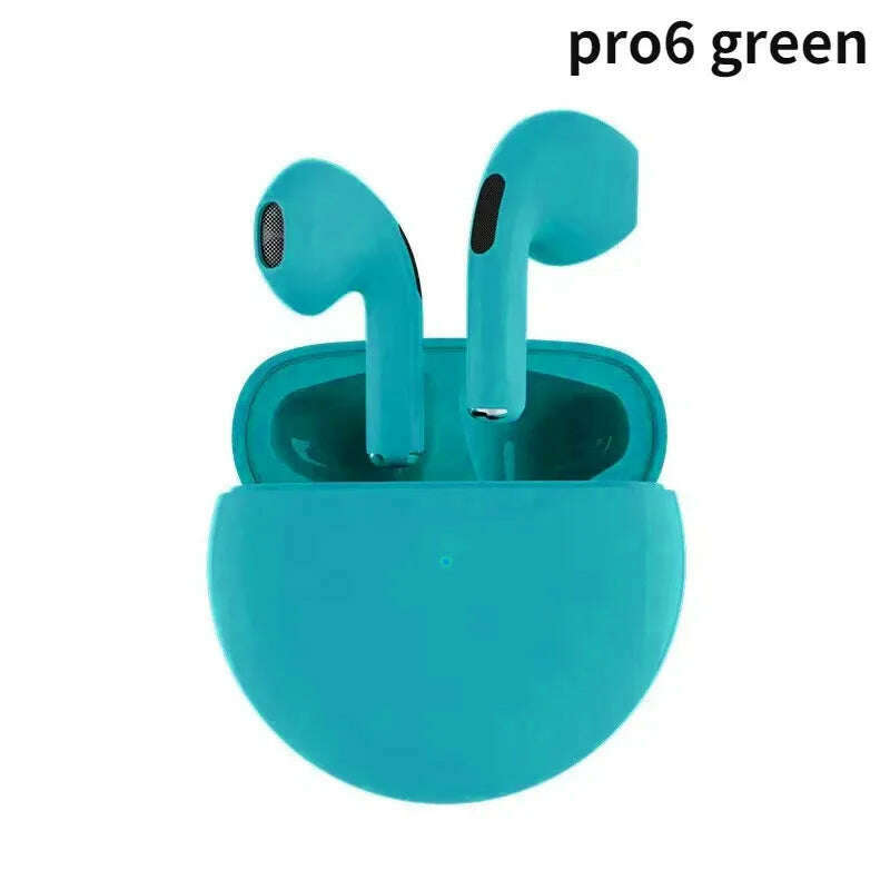 Original Pro 6 TWS Wireless Bluetooth Earphones Headphones Mini Fone Earphone Stereo Sport Headset For Xiaomi Android Earbuds - KIMLUD