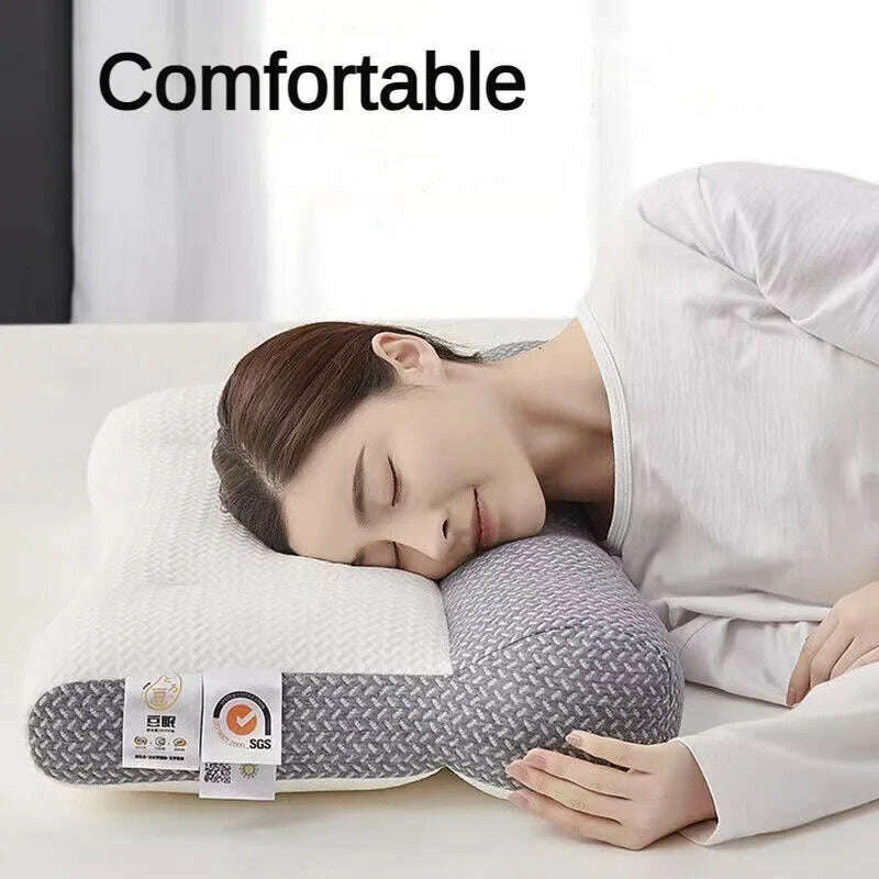 KIMLUD, Orthopedic Reverse Traction Pillow, Protects Cervical Vertebra and Helps Sleep Single Neck, Can Be Machine Washable, 48x74cm, KIMLUD Womens Clothes