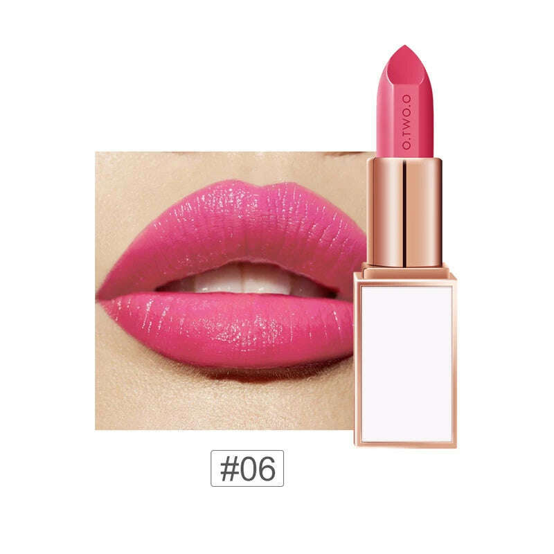 KIMLUD, O.TWO.O shimmer glitter lipstick cream 20 colors velvet matte lipstick pen waterproof long lasting sexy red lip stick OT044, KIMLUD Womens Clothes