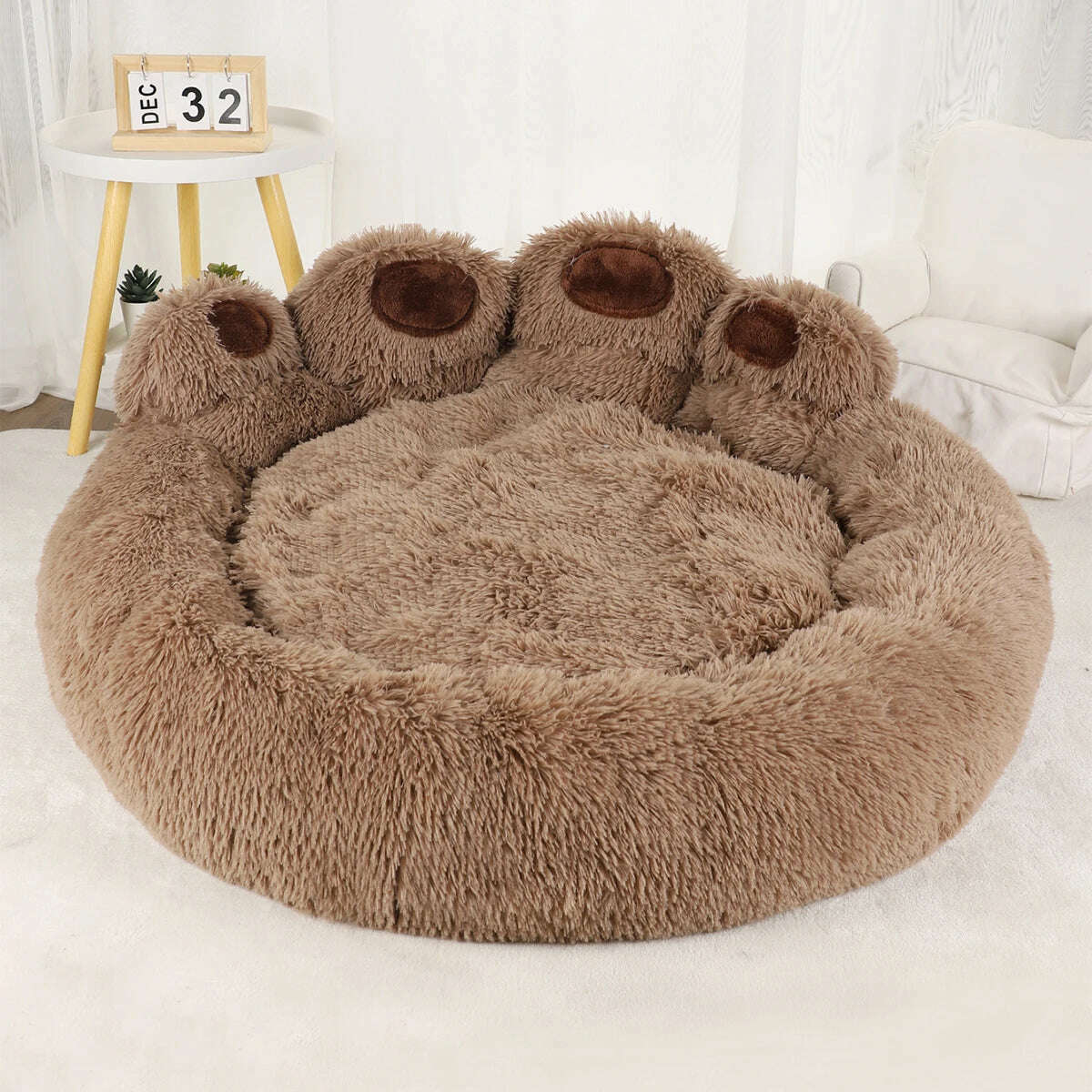 KIMLUD, Pet Dog Sofa Beds for Small Dogs Warm Accessories Large Dog Bed Mat Pets Kennel Washable Plush Medium Basket Puppy Cats Supplies, Brown / M 60cm / CHINA, KIMLUD APPAREL - Womens Clothes