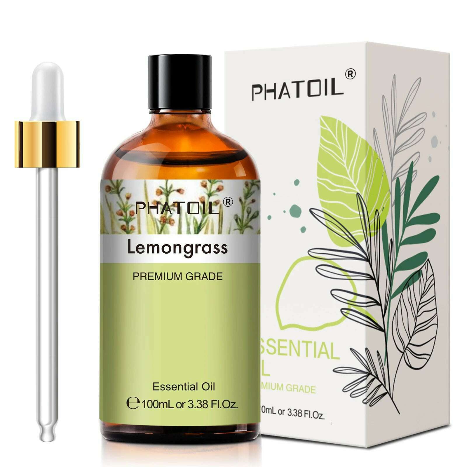 KIMLUD, PHATOIL 100ML Eucalyptus Vanilla Essential Oils For Candle Making DIY Soap Lavender Bergamot Cinnamon 1 Piece Essential Oil, Lemongrass / 100ml, KIMLUD APPAREL - Womens Clothes