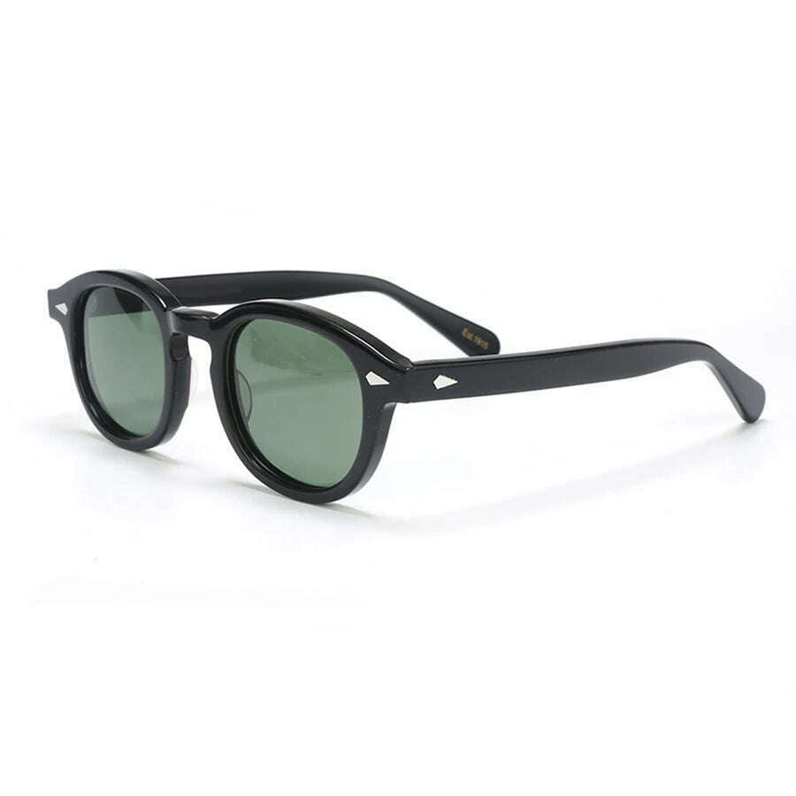 KIMLUD, Polarized Sunglasses Men Brand Lemtosh Johnny Depp Sun Glasses Lens Woman Luxury Vintage Acetate Driver's Shade, black-green / SIZE 49 no box, KIMLUD Womens Clothes