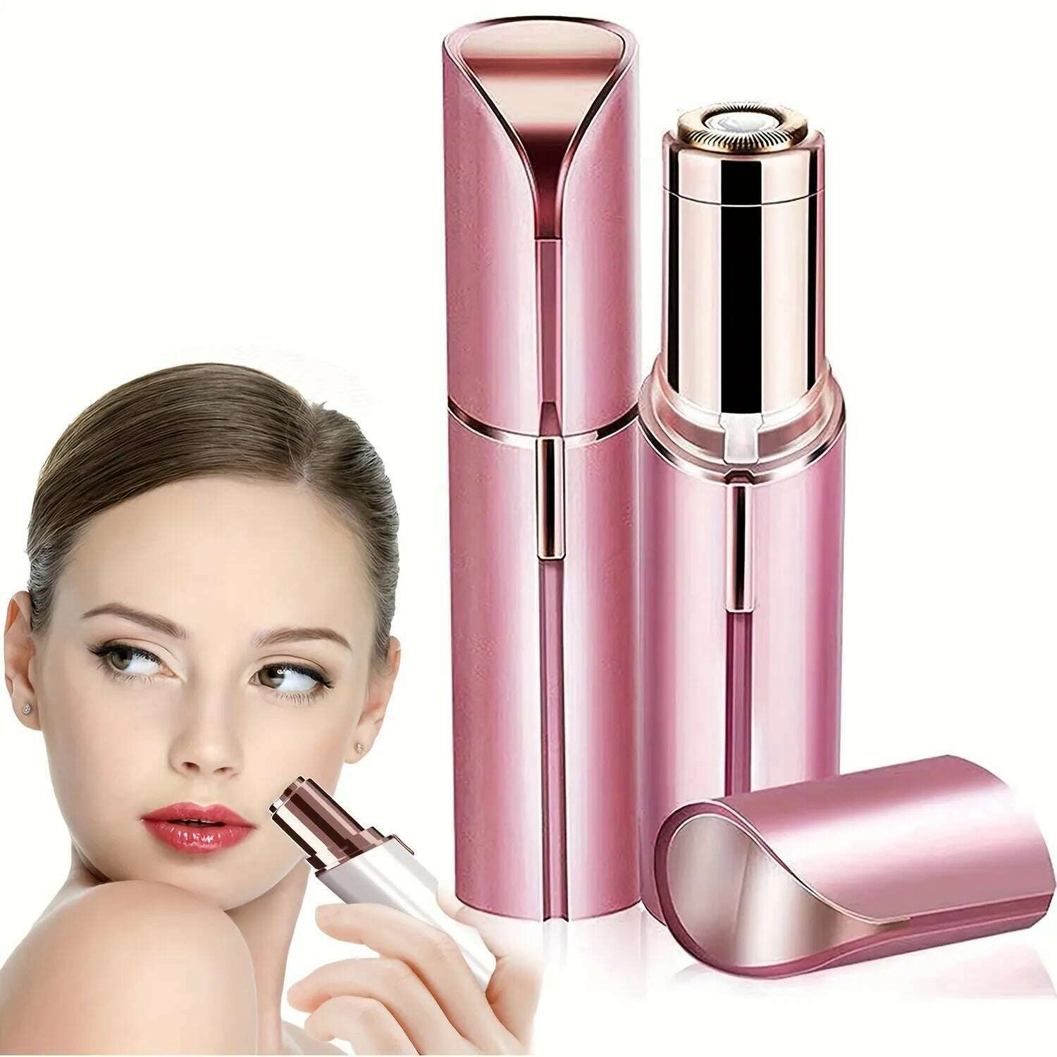 KIMLUD, Portable Lipstick Shaped Electric Hair Remover For Women Painless And Effective Facial Hair Removal Home Razor Shaver Tool, KIMLUD Womens Clothes