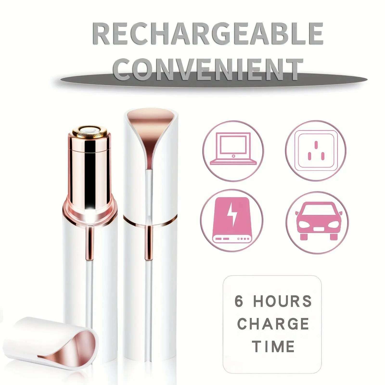 KIMLUD, Portable Lipstick Shaped Electric Hair Remover For Women Painless And Effective Facial Hair Removal Home Razor Shaver Tool, KIMLUD Womens Clothes