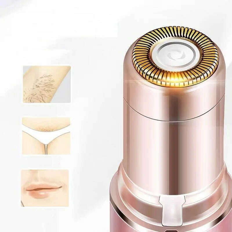 KIMLUD, Portable Mini Electric Epilator Lipstick Shape Safe Painless Women Shaver Body Facial Bikini Underarm Hair Removal Shaving Tool, KIMLUD Womens Clothes