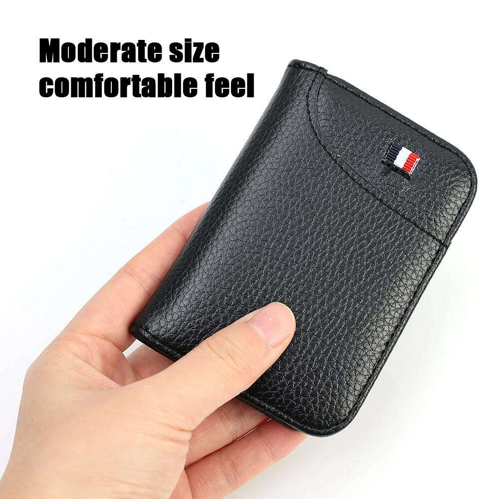 Portable Super Slim Soft Wallet PU Leather Mini Credit Card Wallet Purse Card Holders Men Wallet Thin Small Short Wallets - KIMLUD