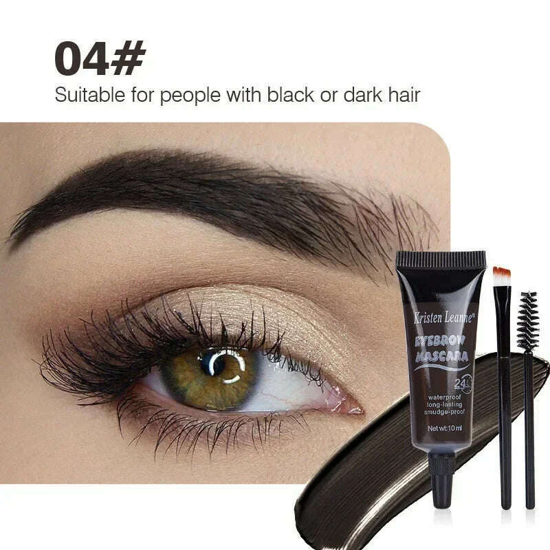 KIMLUD, Professional Eyebrow Enhancers Cream Women Natural Liquid Dyeing Eyebrow Set Brow Tattoo Pigments Lasting Waterproof Eyebrow Gel, 04, KIMLUD APPAREL - Womens Clothes