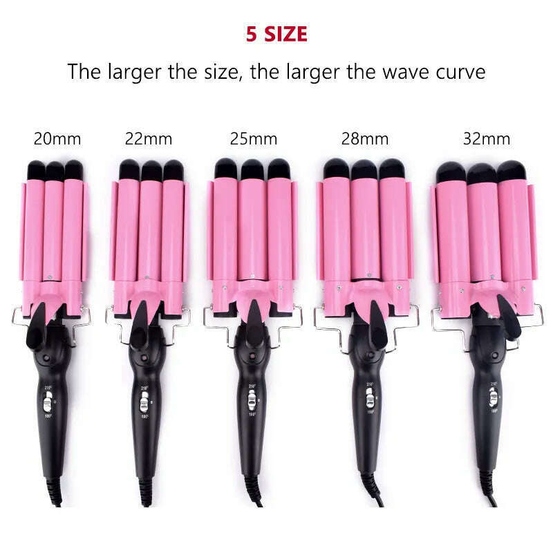 Professional Hair Curling Iron Ceramic Triple Barrel Hair Curler Irons Hair Wave Waver Styling Tools Hair Styler Wand - KIMLUD