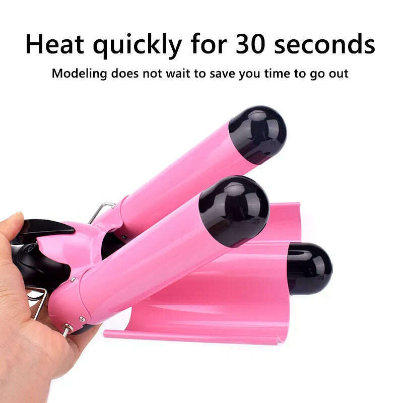 Professional Hair Curling Iron Ceramic Triple Barrel Hair Curler Irons Hair Wave Waver Styling Tools Hair Styler Wand - KIMLUD