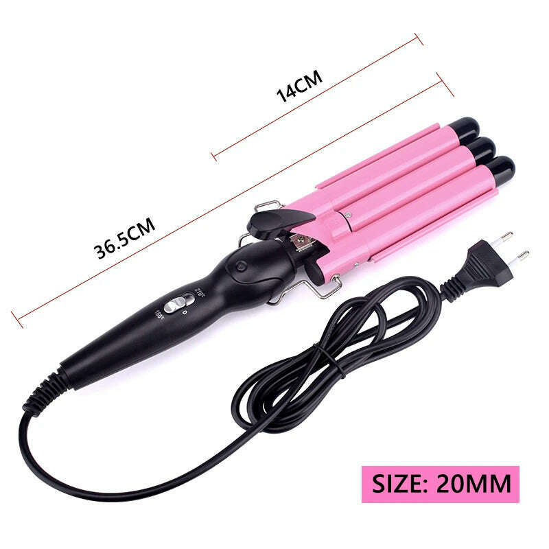 KIMLUD, Professional Hair Curling Iron Ceramic Triple Barrel Hair Curler Irons Hair Wave Waver Styling Tools Hair Styler Wand, KIMLUD Womens Clothes