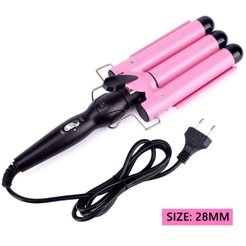 Professional Hair Curling Iron Ceramic Triple Barrel Hair Curler Irons Hair Wave Waver Styling Tools Hair Styler Wand - KIMLUD