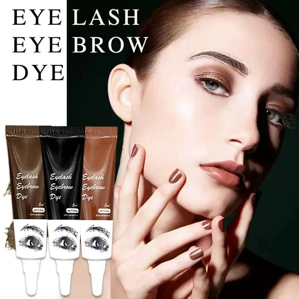 KIMLUD, Professional Henna Eyelash Eyebrow Dye Tint 15-minute Fast Tint Easy Dye Gel Eyelash Brown Black Color Tint Kit, KIMLUD Womens Clothes