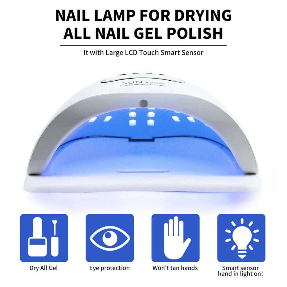 KIMLUD, Professional Nail Dryer Infrared Sensor Manicure Nail Light for Fast Curing of All Gel Nail Polish Nail Dryer Salon Tool, KIMLUD Womens Clothes